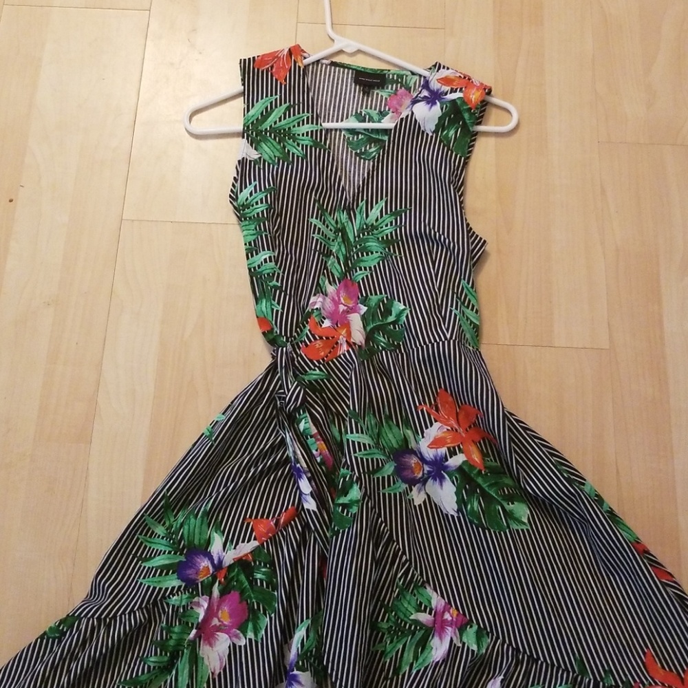 Tropical wrap dress
